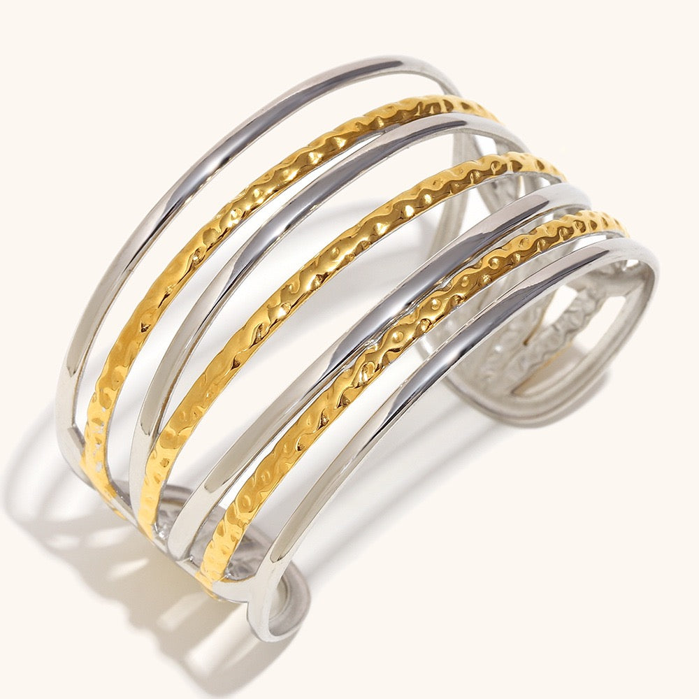 Two tones layer bangle