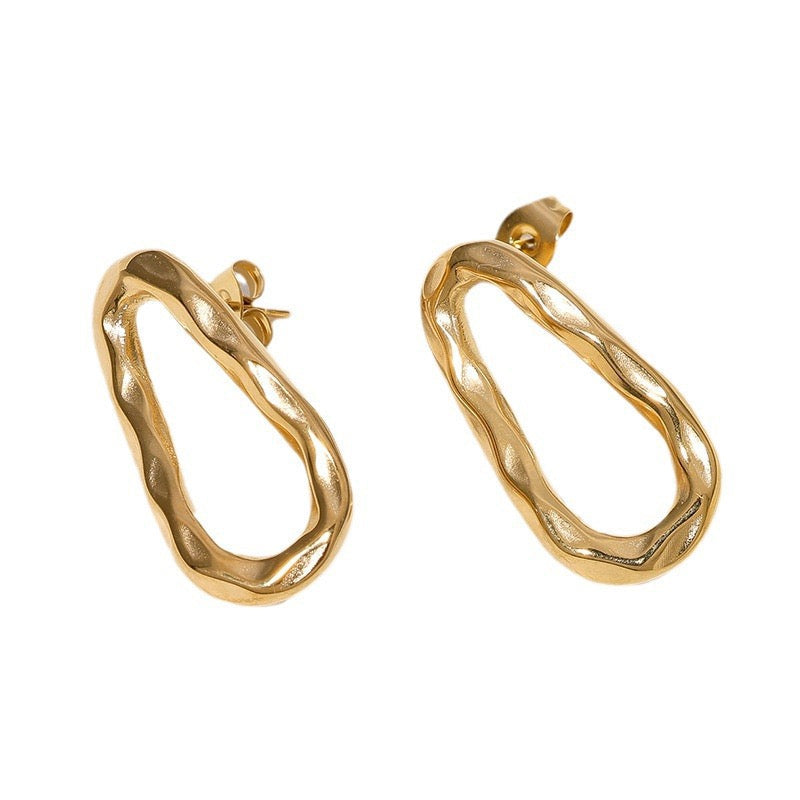 Oval hoops earrings