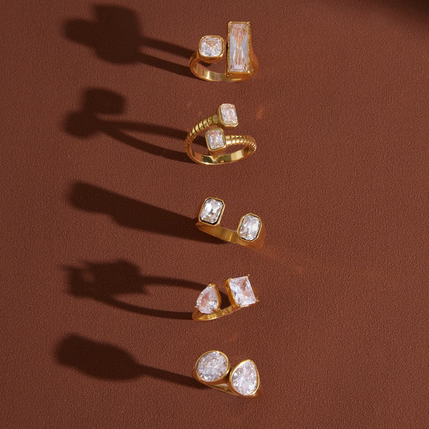 Dorren Double star rings