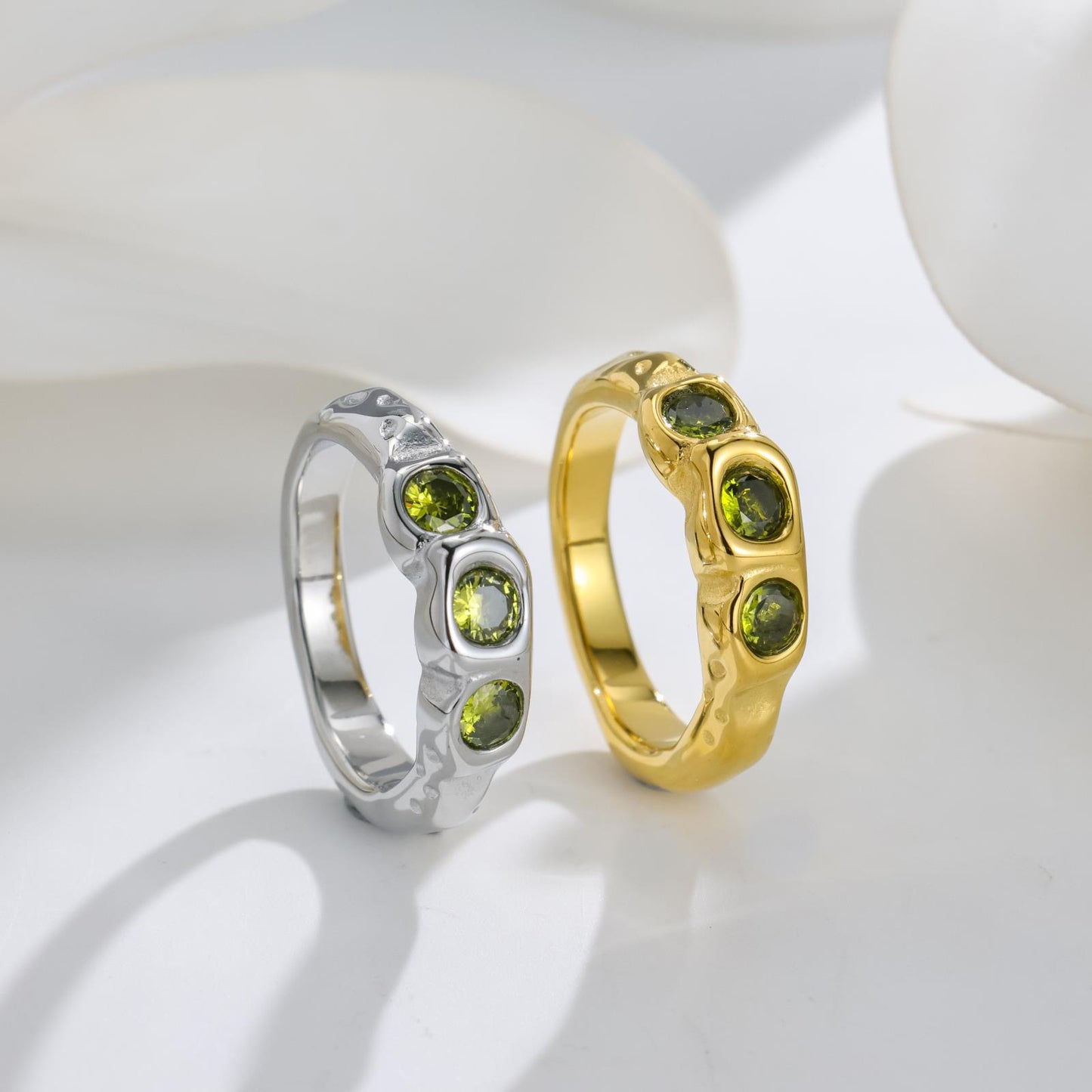 Starry night rock rings