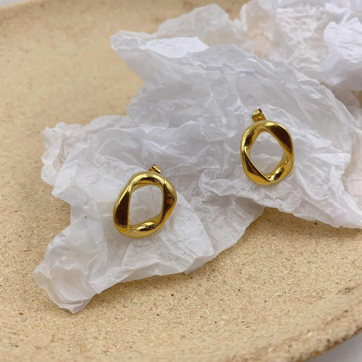 Oval hoops earrings