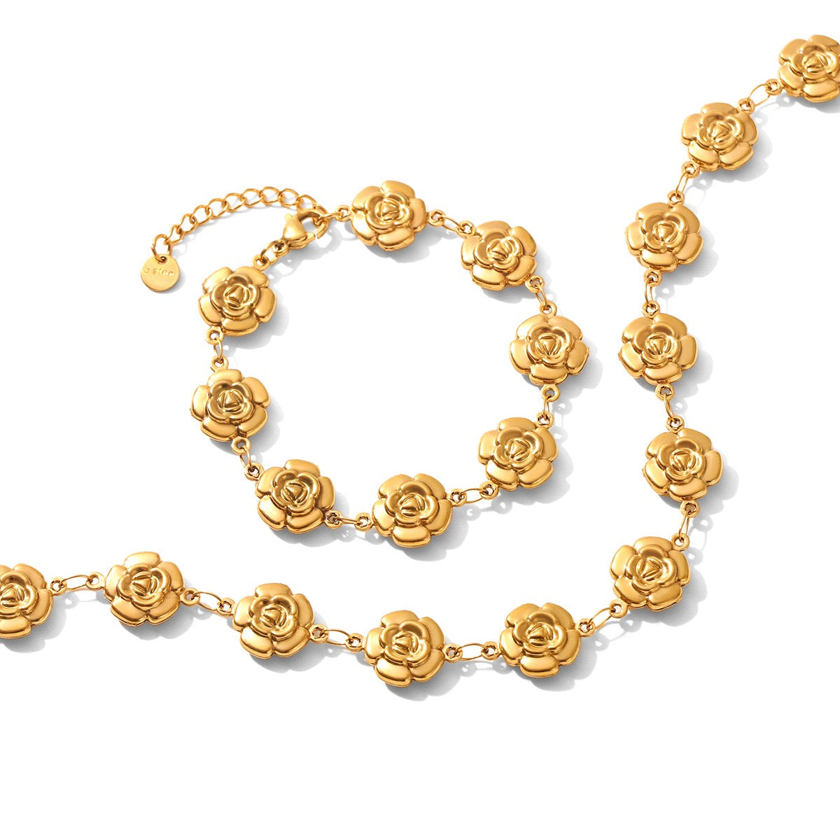 Golden flower bracelet