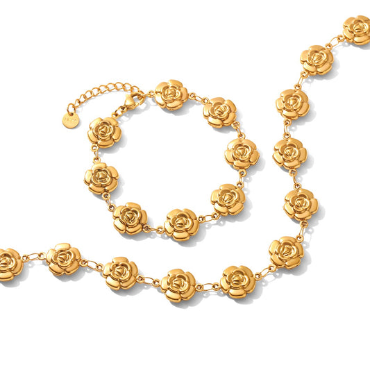 Golden flower bracelet