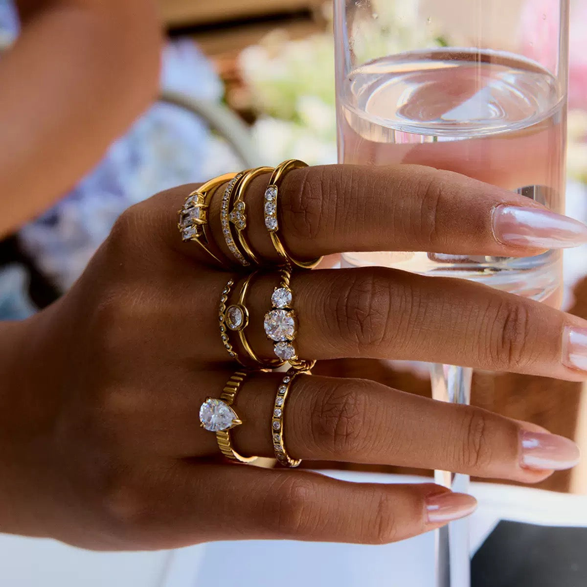 Solenne Rock Wave Rings
