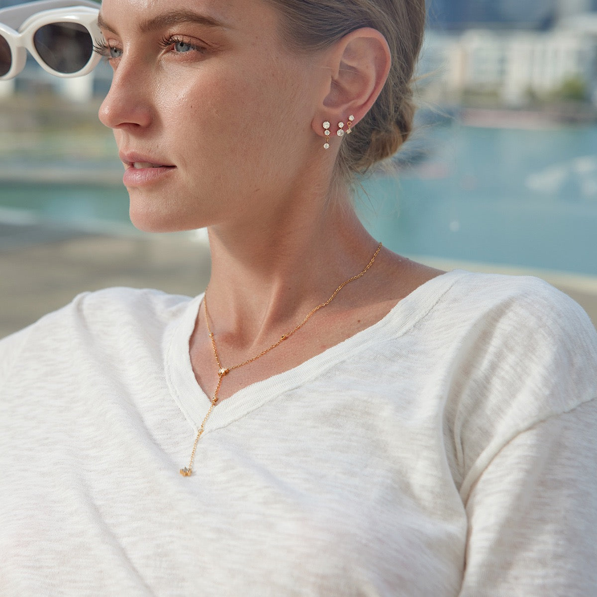 Little stars layer earrings set