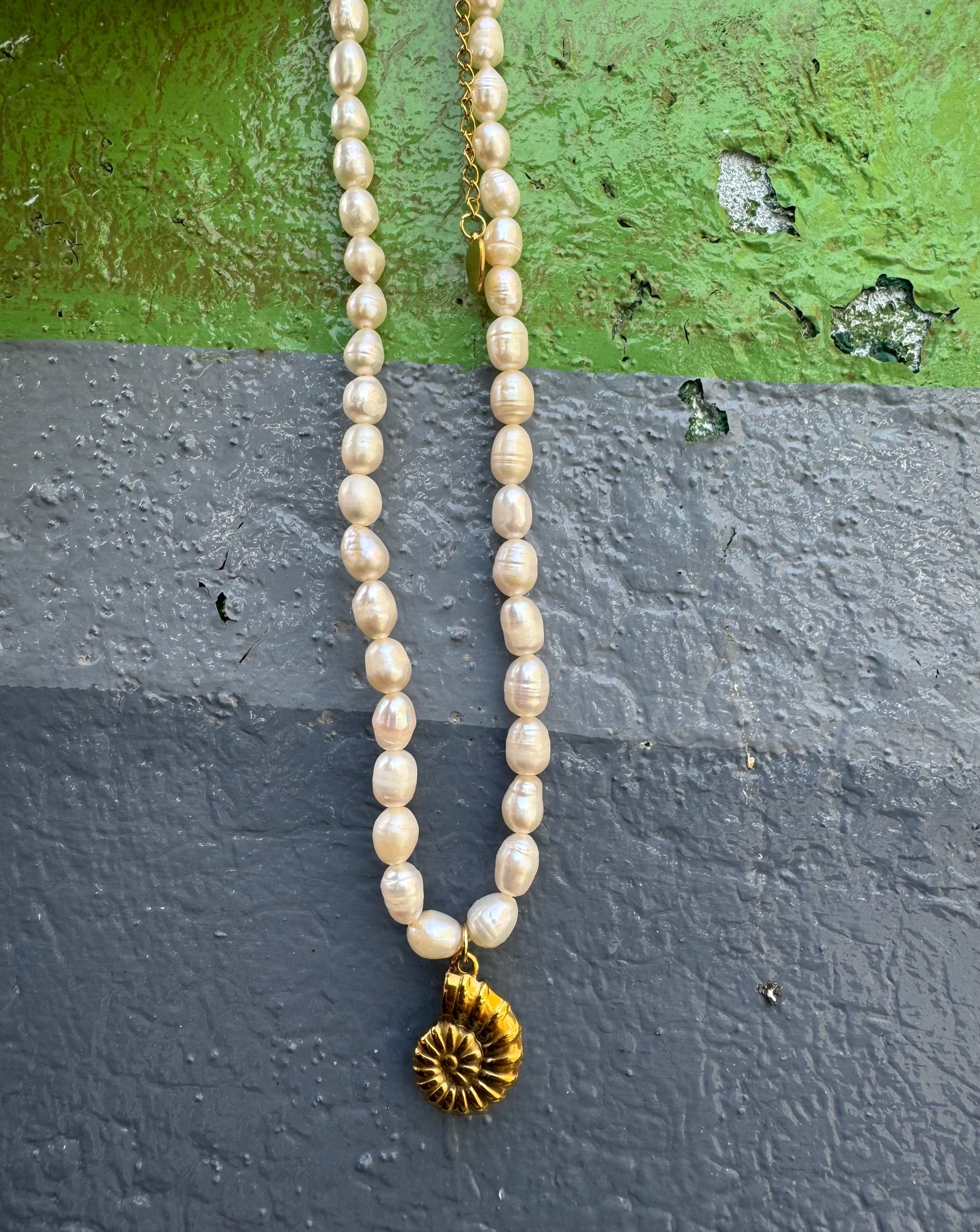 Lykke Freshwater pearl charm necklace