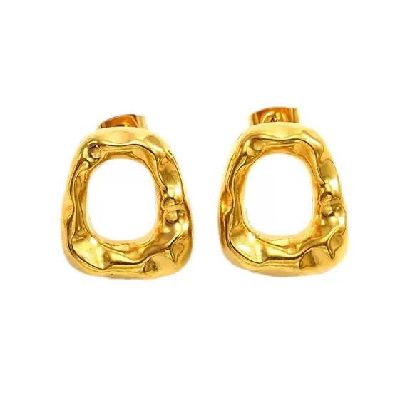 Oval hoops earrings