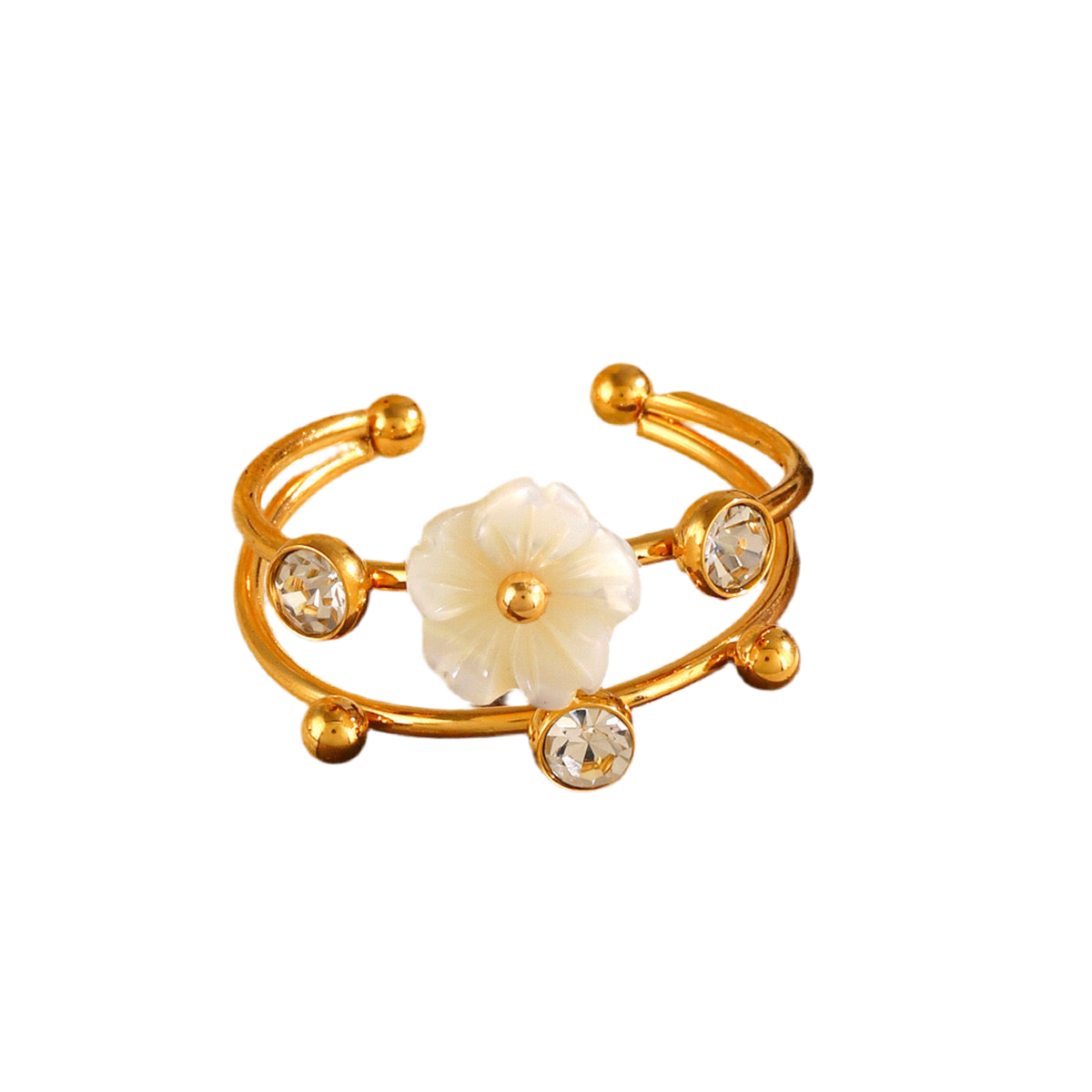 Arya White flower rings collections