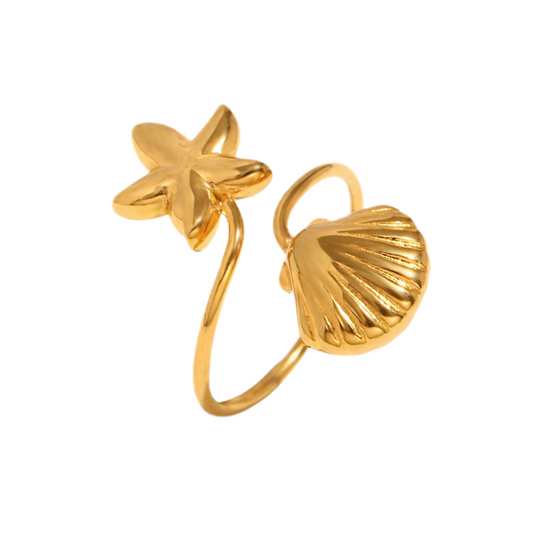 Starfish shell ring