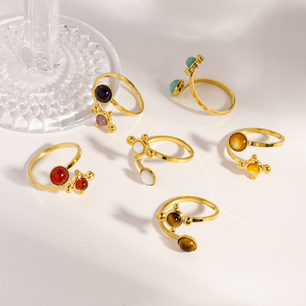Shooting stars gem rings