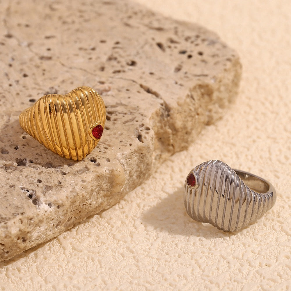 Celeste Heart Rings