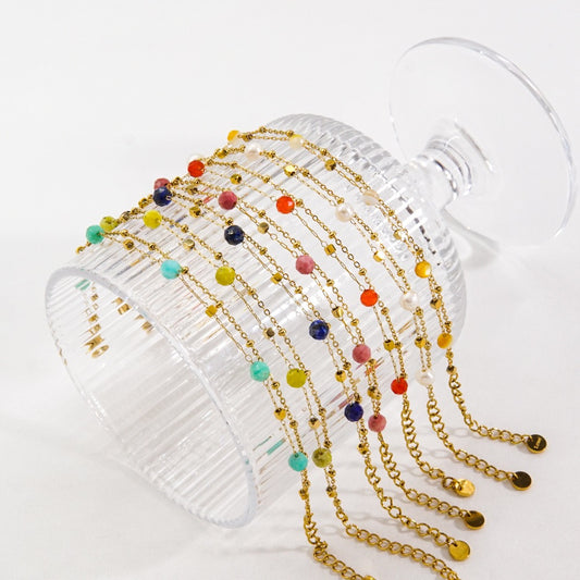 Natural stones layer bracelet