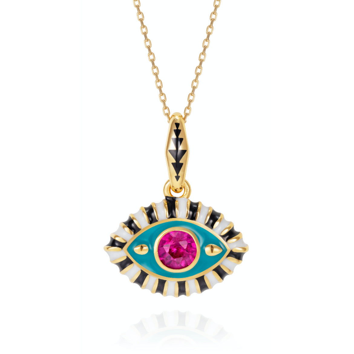 Hanks Evil eye zircon necklace