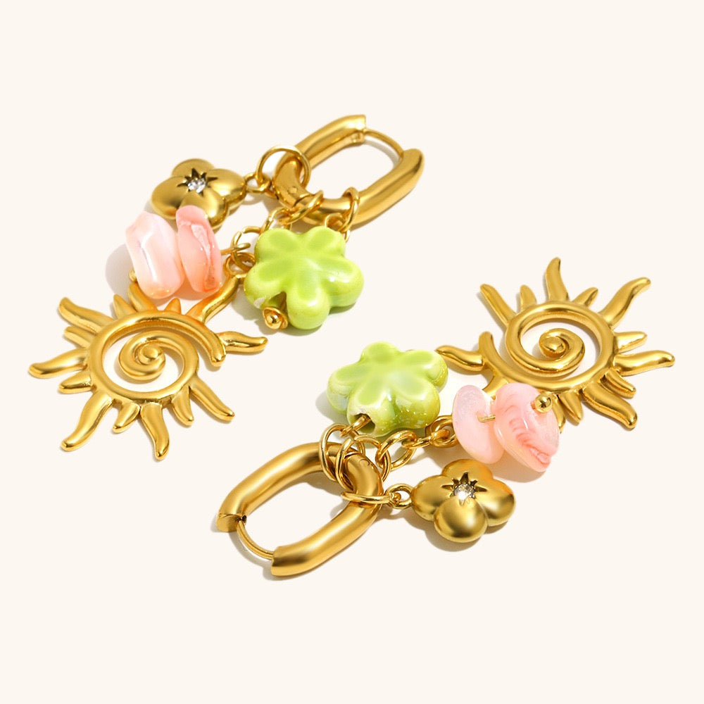 Spring sun earrings