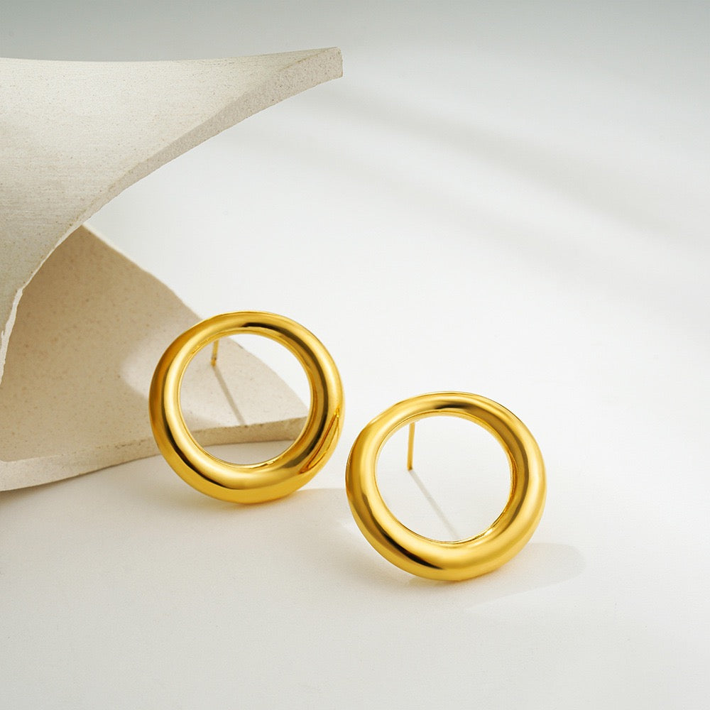 Oval hoops earrings