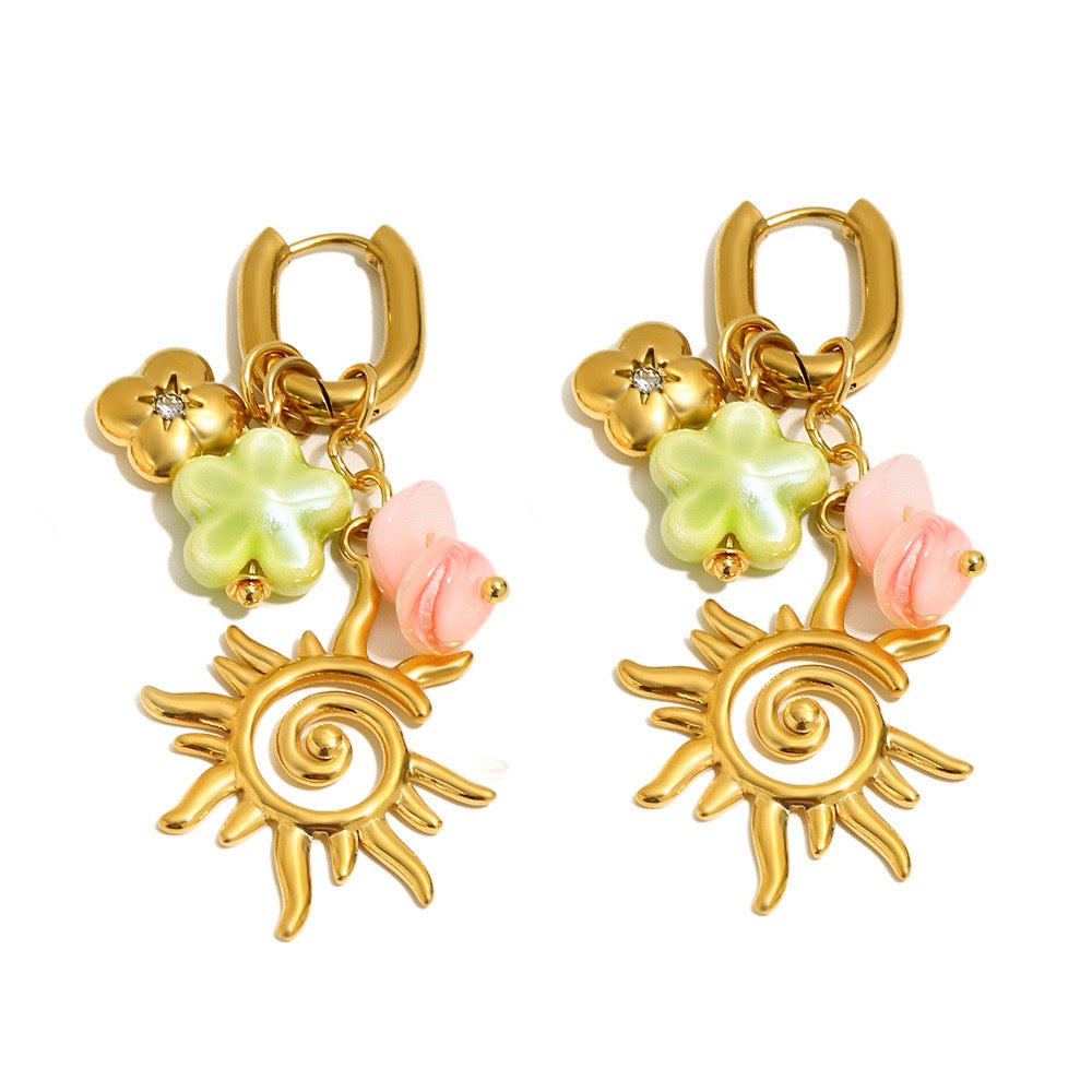 Spring sun earrings