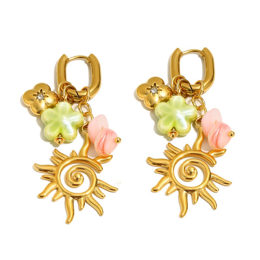 Spring sun earrings