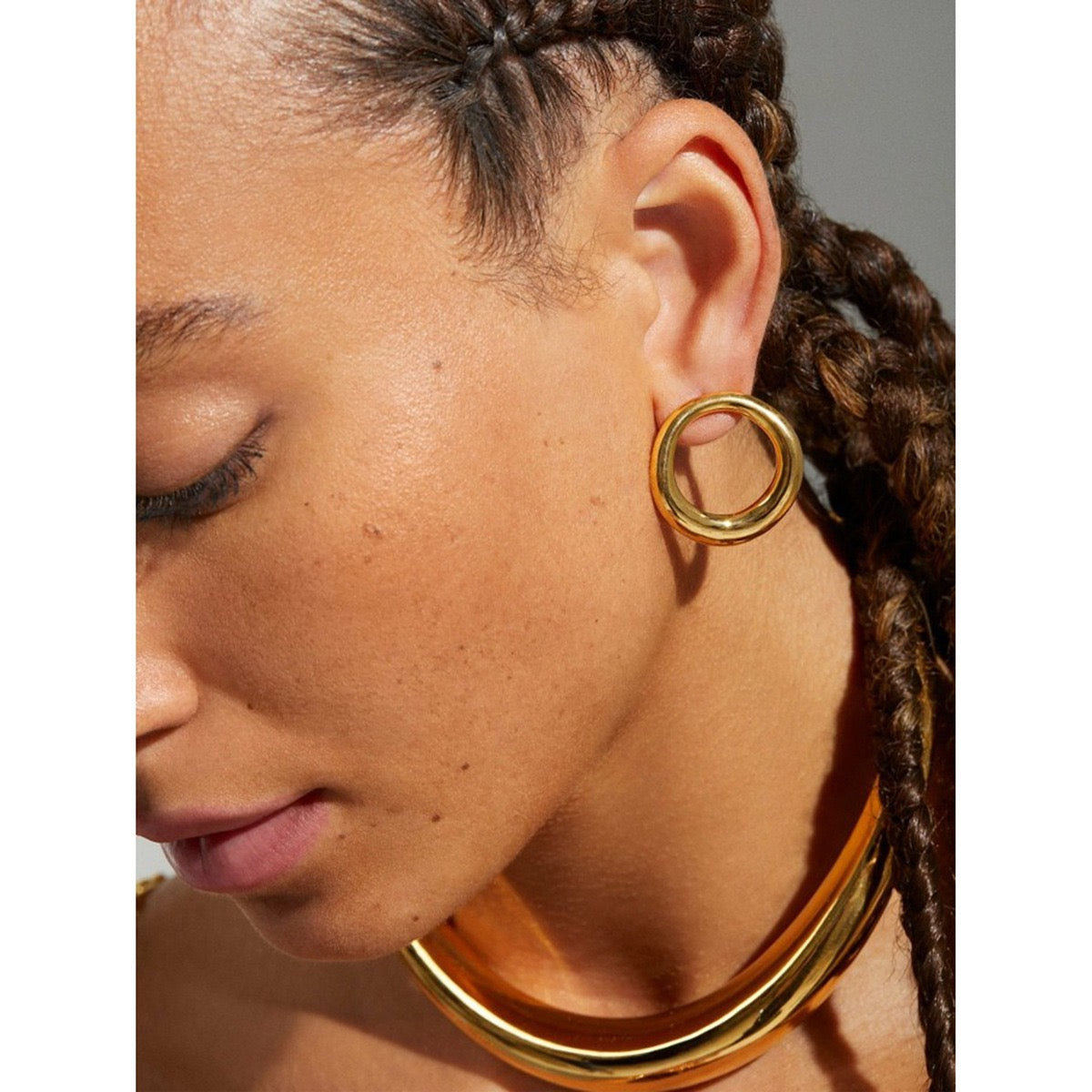 Oval hoops earrings