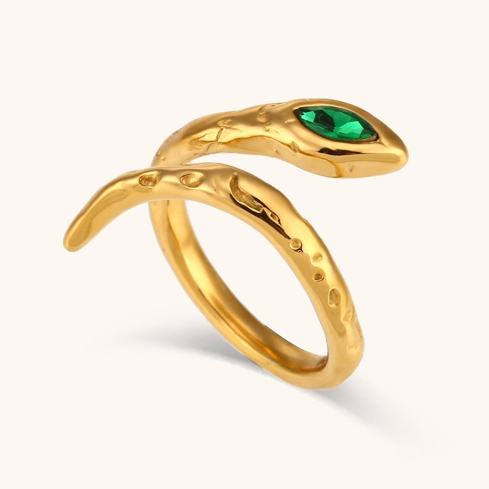 Egyptian snake tale rings