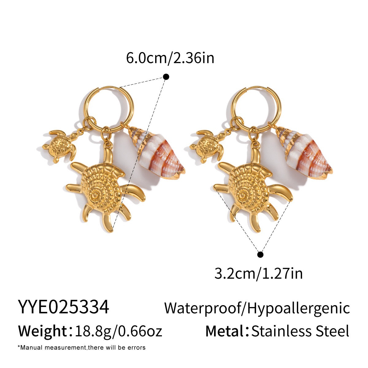 Natural shell starfish set