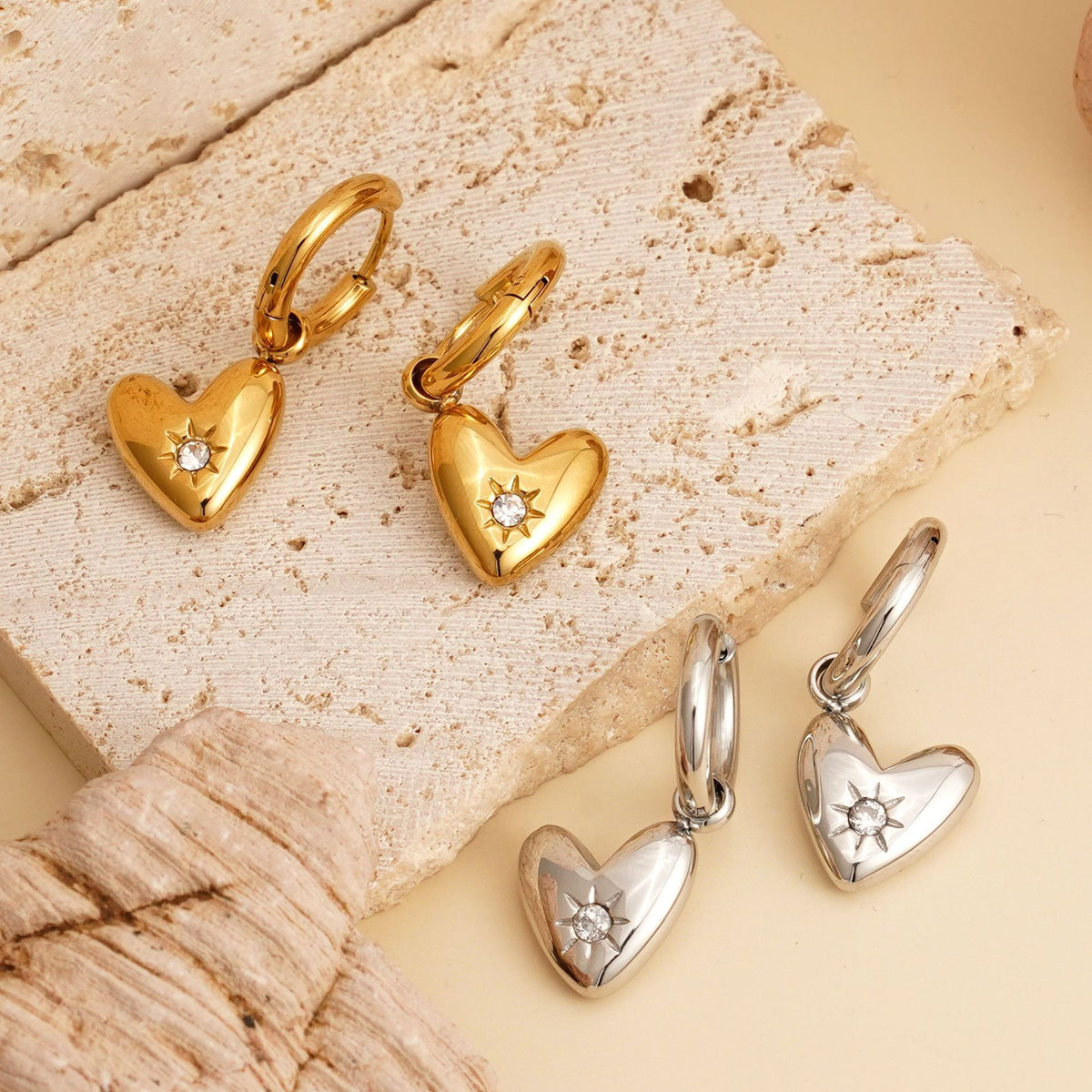Selene Heart earrings