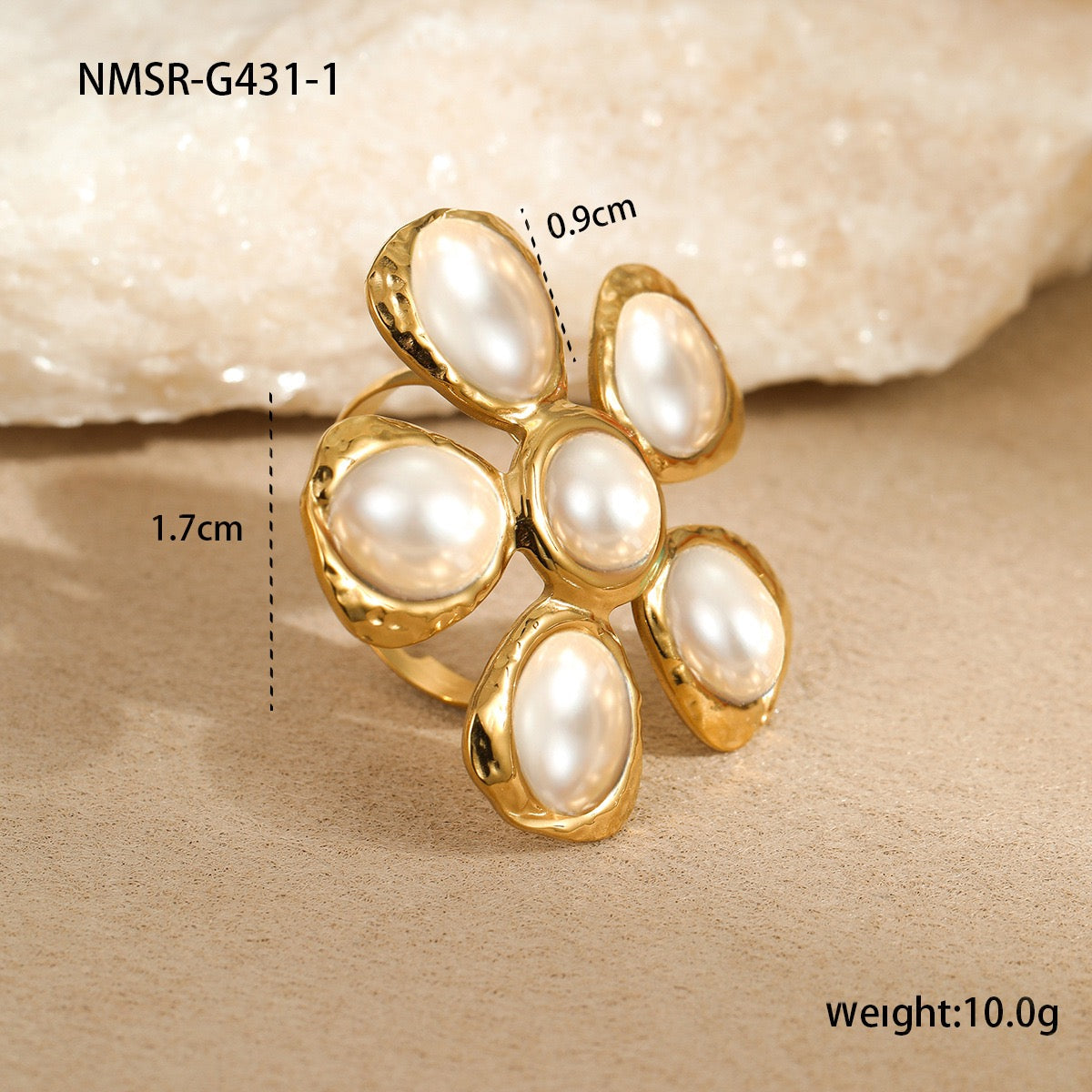 Floréa Cat Eye Flower Ring