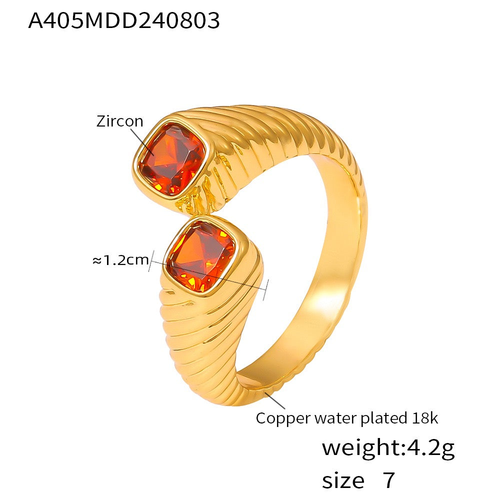 Cresia Cross stone rings
