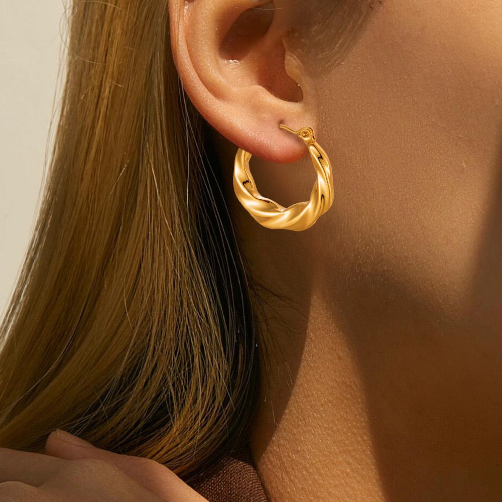 Alice twist hoops