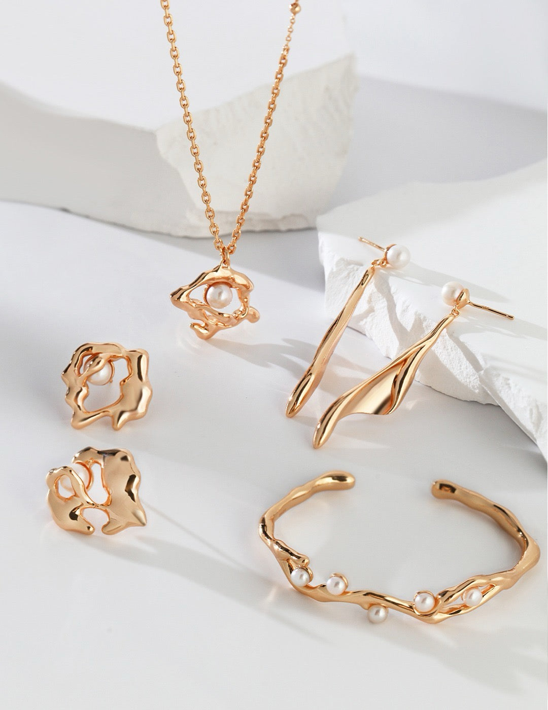 Brandy Branch pearl bangles