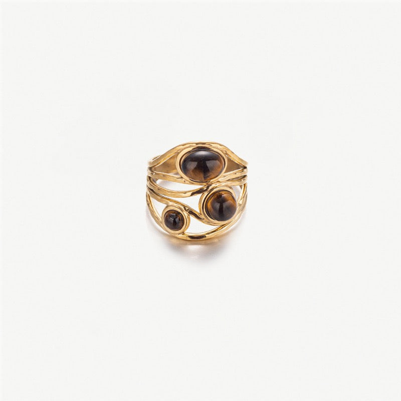 Colorful stone rings