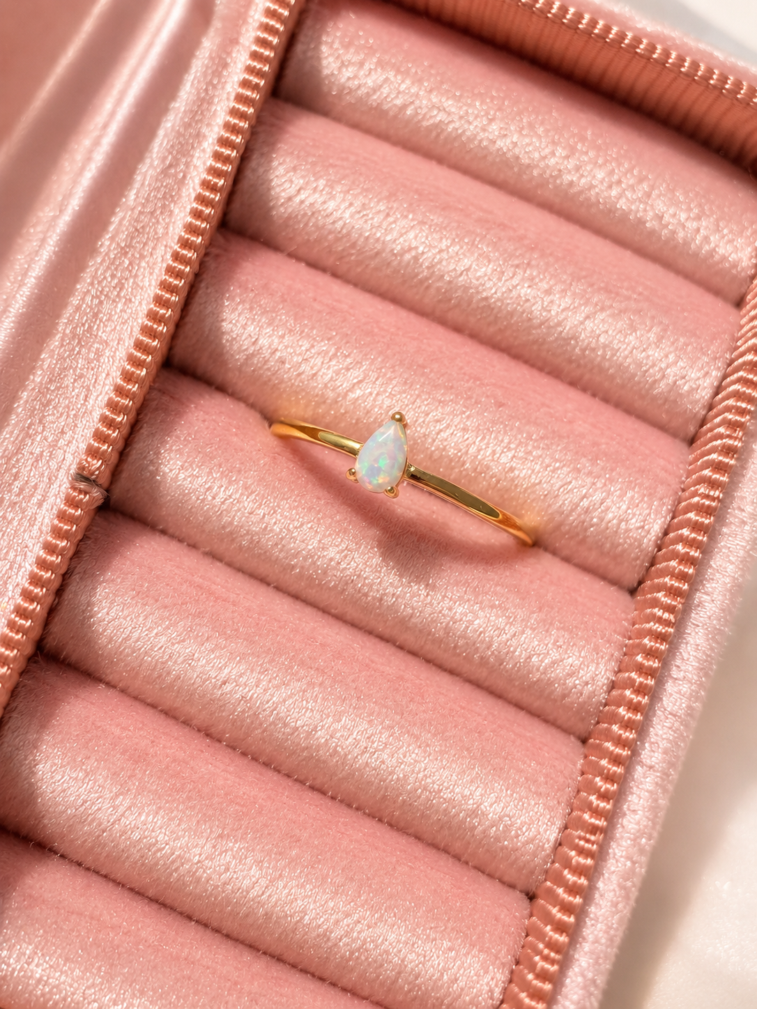 Dainty opal sterling silver rings collections