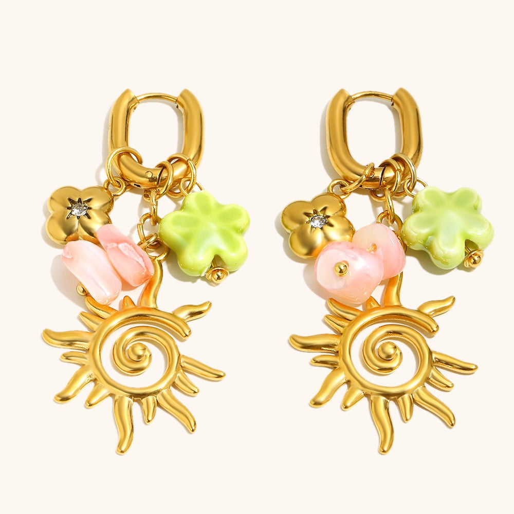 Spring sun earrings