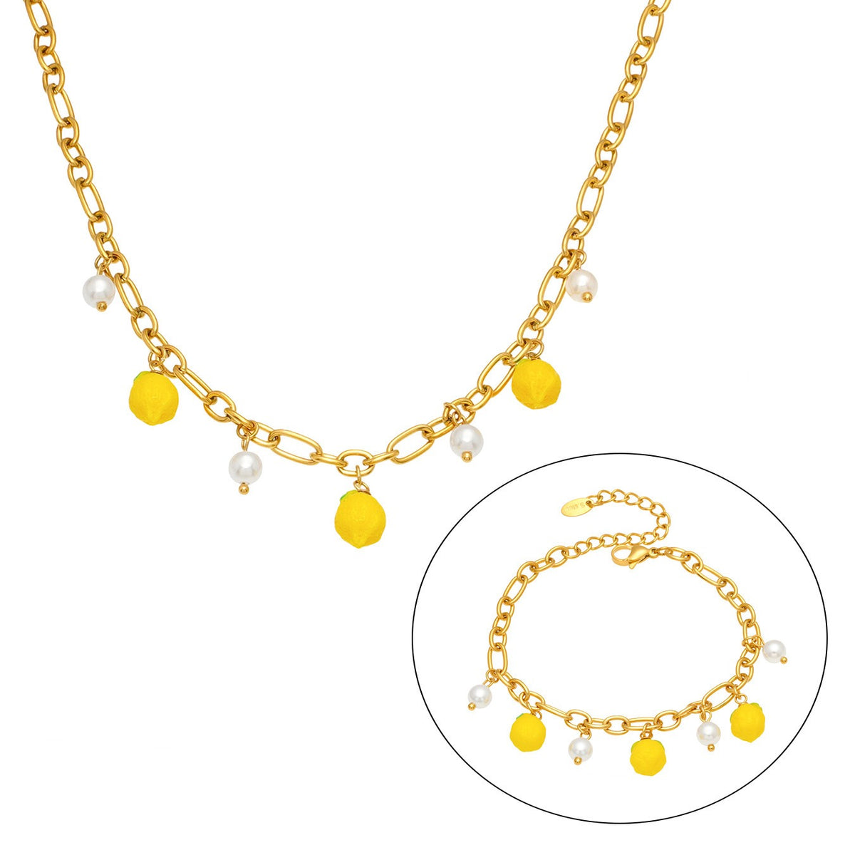 Strawberry fruit charm set collection