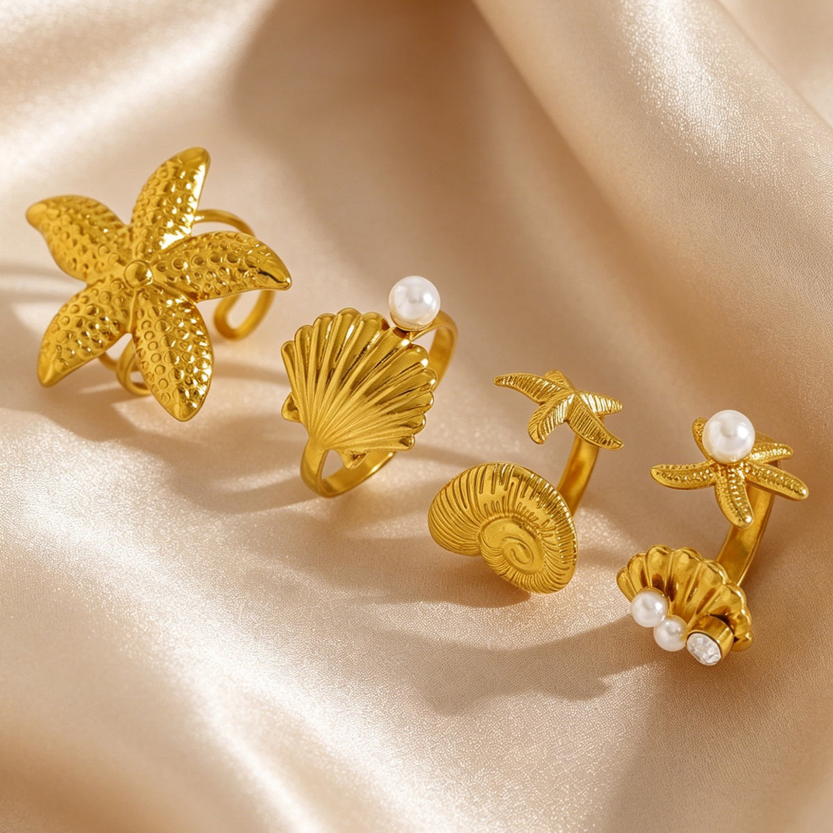 Pearly ocean starfish rings