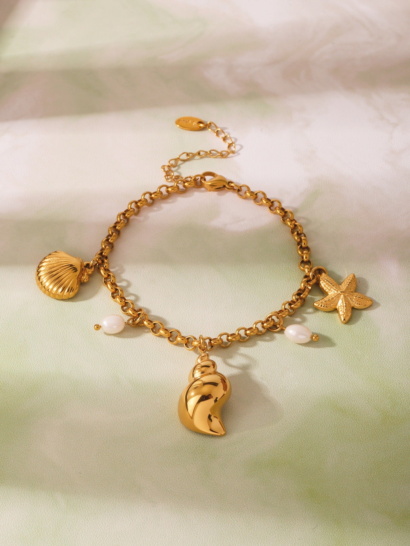 Starfish shell charm bracelet/anklet