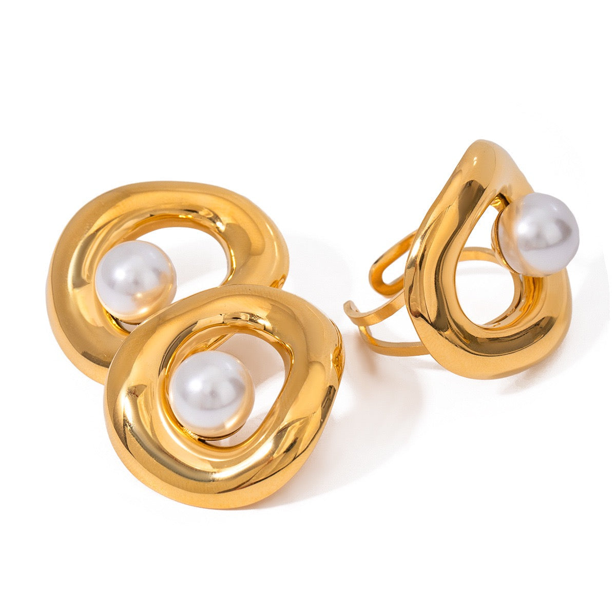 Square stone earrings