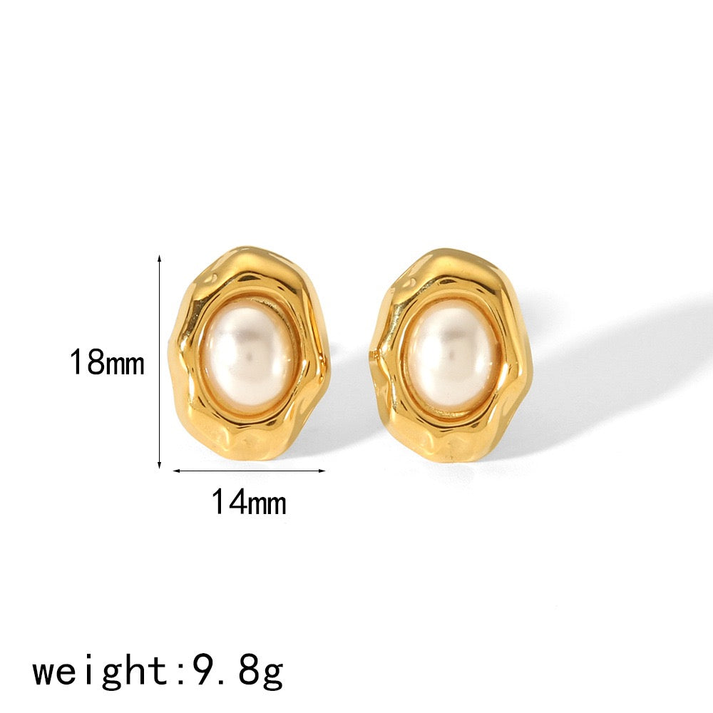 Square stone earrings