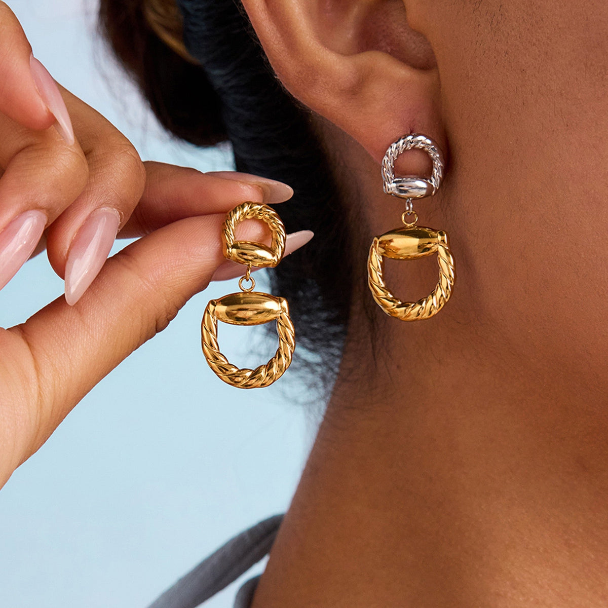 Louisa hoops abstract earrings