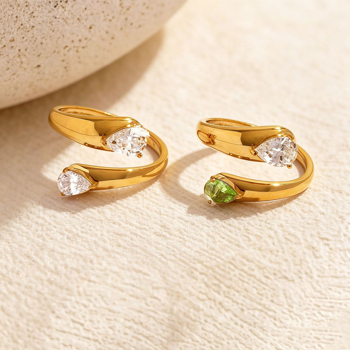 Cresia Cross stone rings
