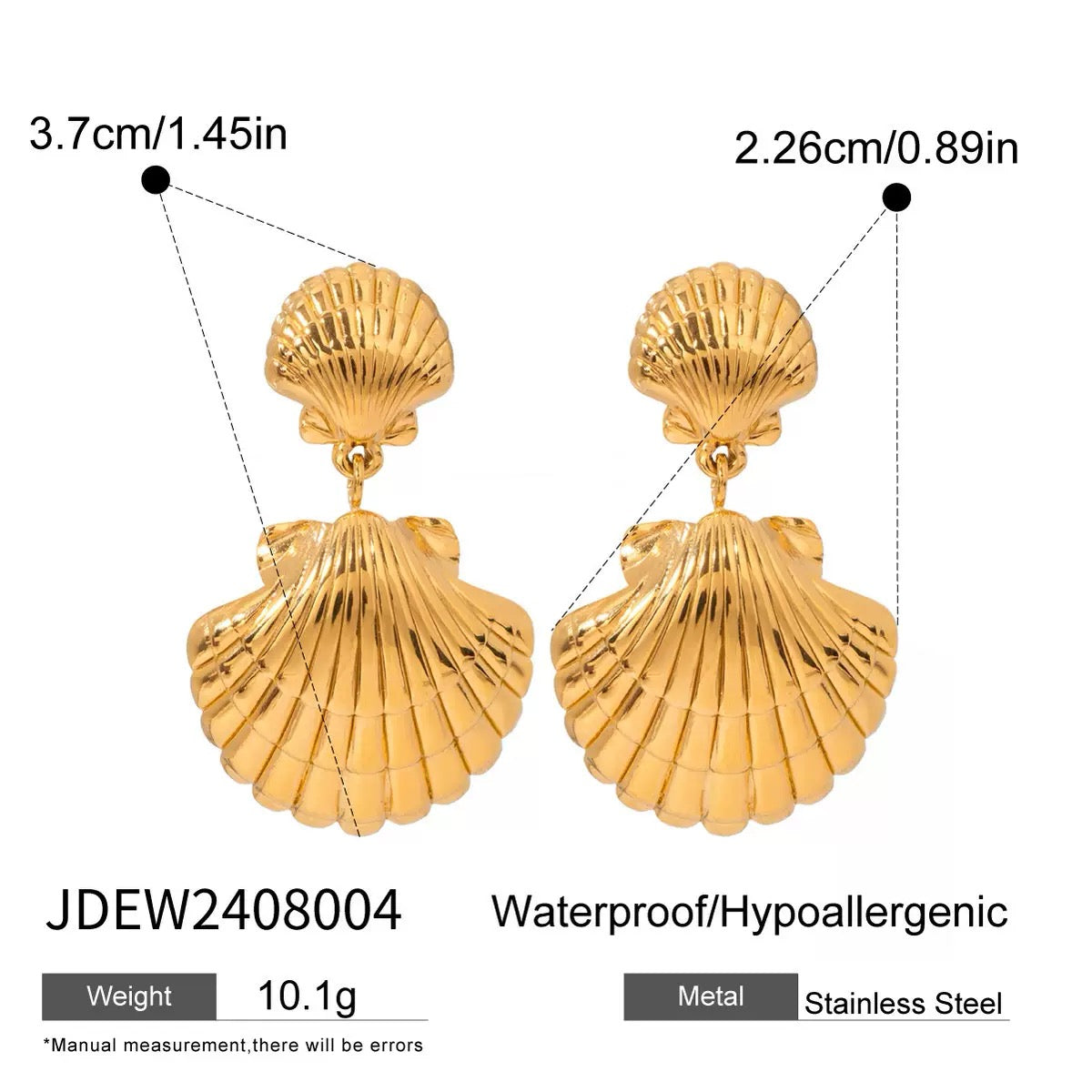 Double shells earrings