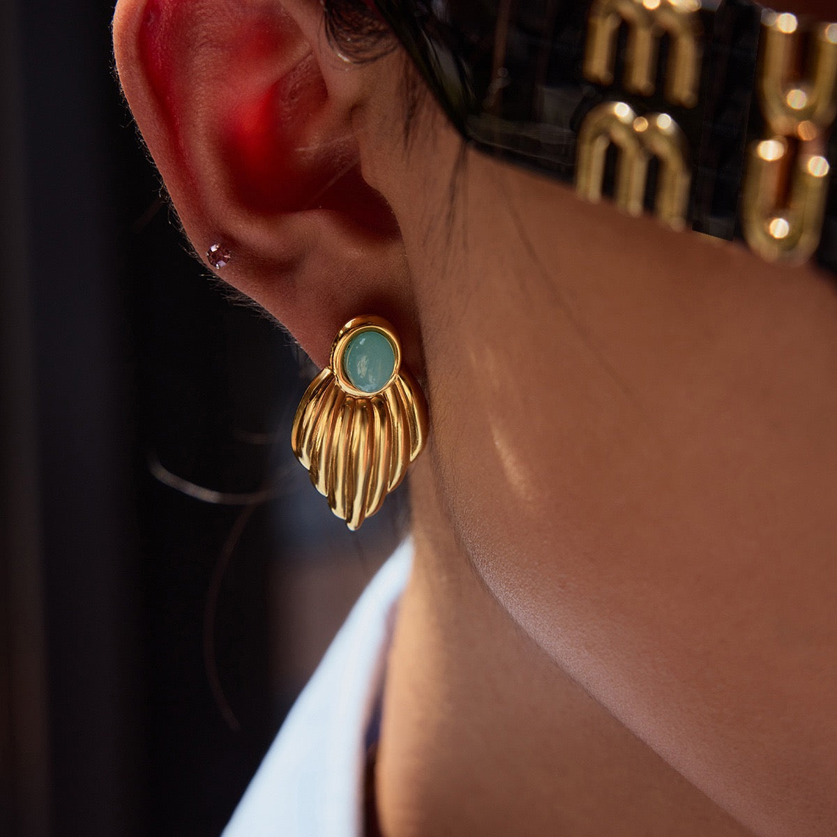Blue ocean earrings