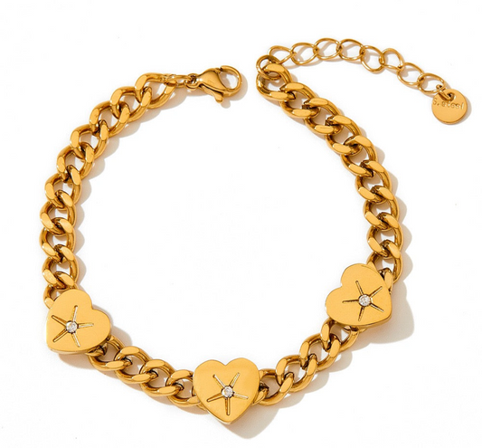 Heart chain bracelet