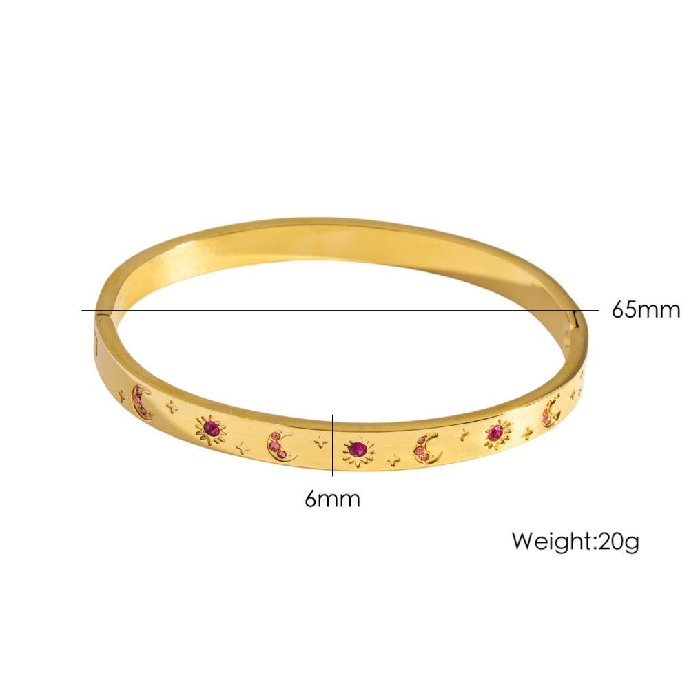 Pink star bangles