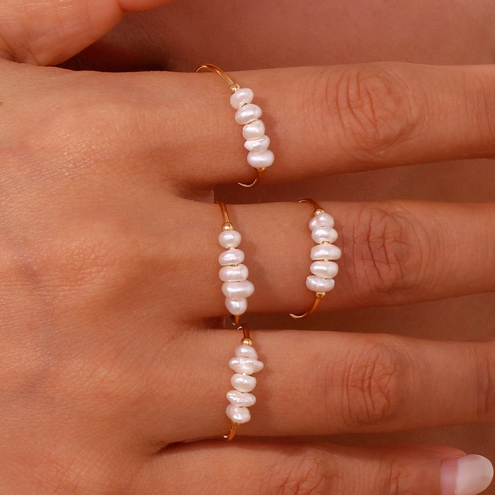 Kalani Sanity pearl handmade rings