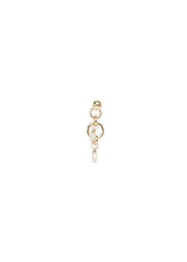 14k gold filled dainty pearly earrings