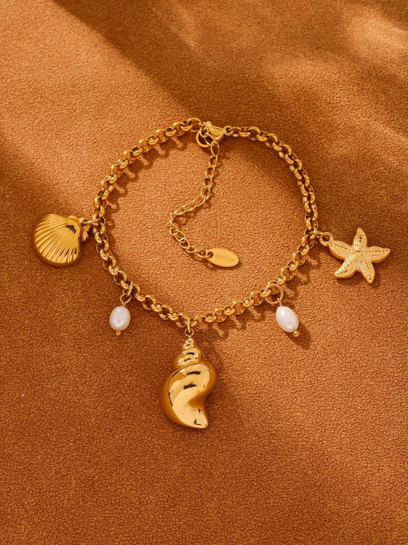 Starfish shell charm bracelet/anklet