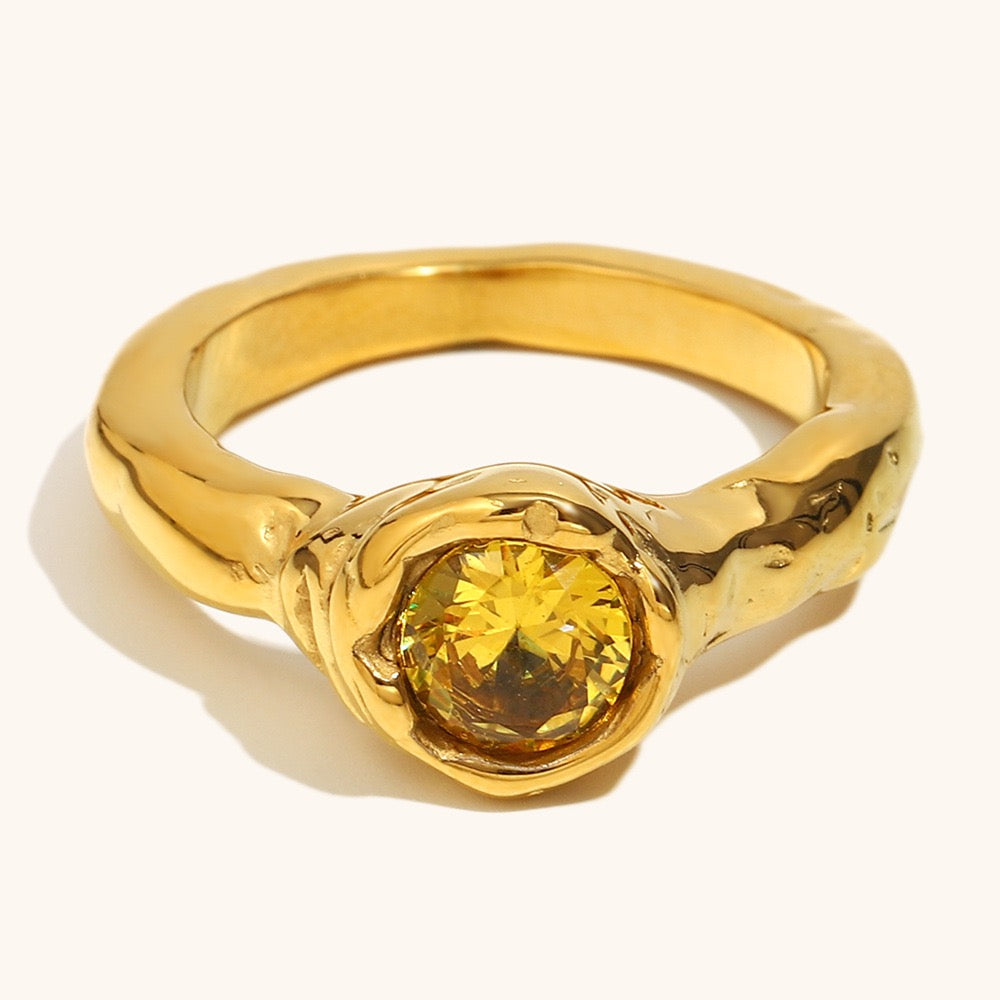Starry night rock rings