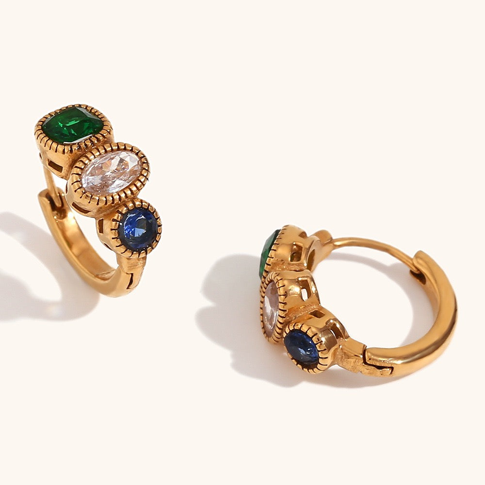 Onnina Vintage green hoops