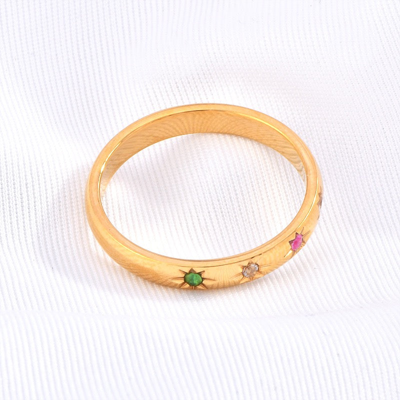 Rainbow stars ring