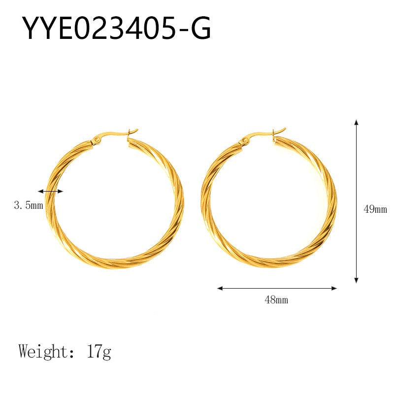 Reminiscence hoops earrings
